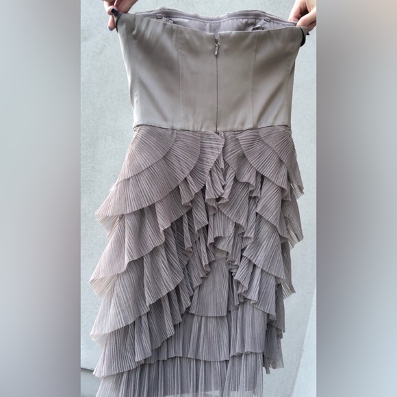 Vtg homecoming BCBG MAXAZRIA Hazelnut Beige Taupe "JACQUIER"  TULLE DRESS - Picture 5 of 7
